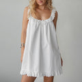 Minglo Women's Cotton Sleepwear Set, Soft Sleeveless Pajama Dress
